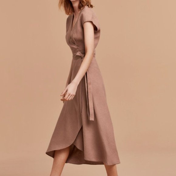 Aritzia - Wilfred - Linen Blouse and Skirt Set - Nutmeg - Size XS - Picture 1 of 10